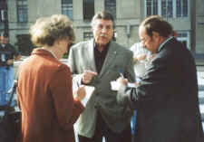 Stan being interviewed by local media